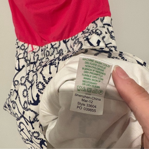 Lilly Pulitzer Esmeralda Dress strapless‎ anchor dress in Ahoy There pink small - Picture 6 of 7